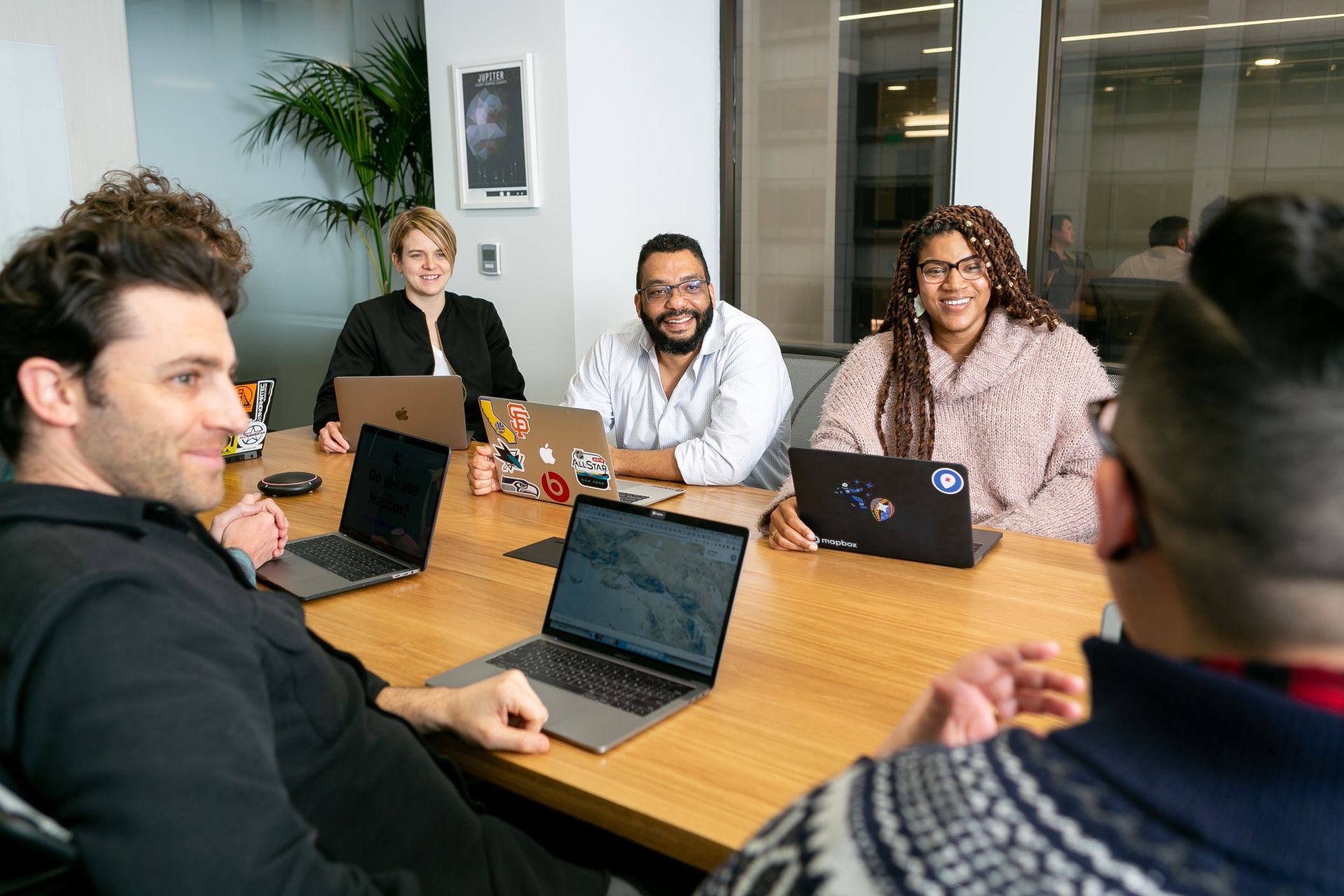 Employees having a Board Meeting